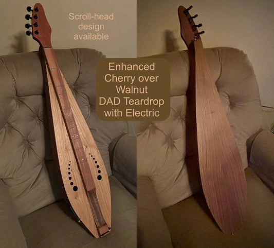 New enhanced Teardrop Mountain Dulcimer, with case