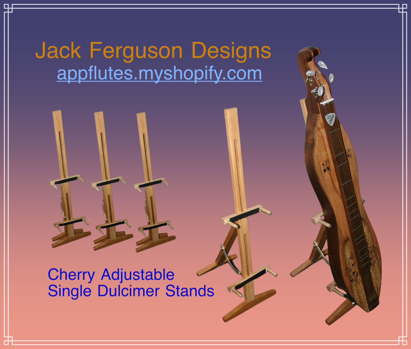 Adjustable Single Mountain Dulcimer Stand
