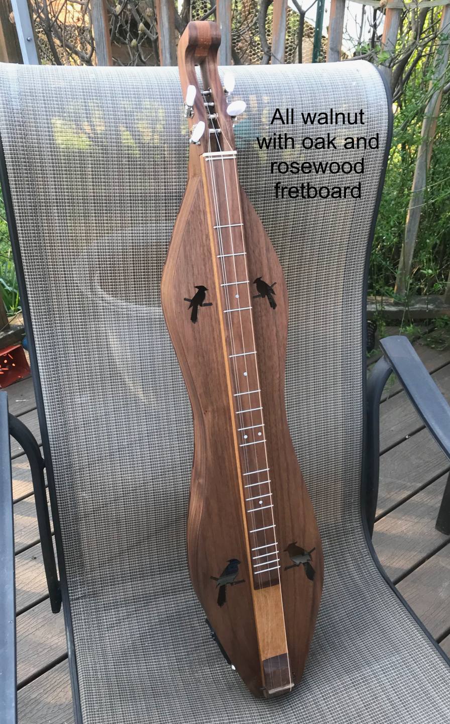 New Custom Hourglass Mountain Dulcimer, with case and wood selection